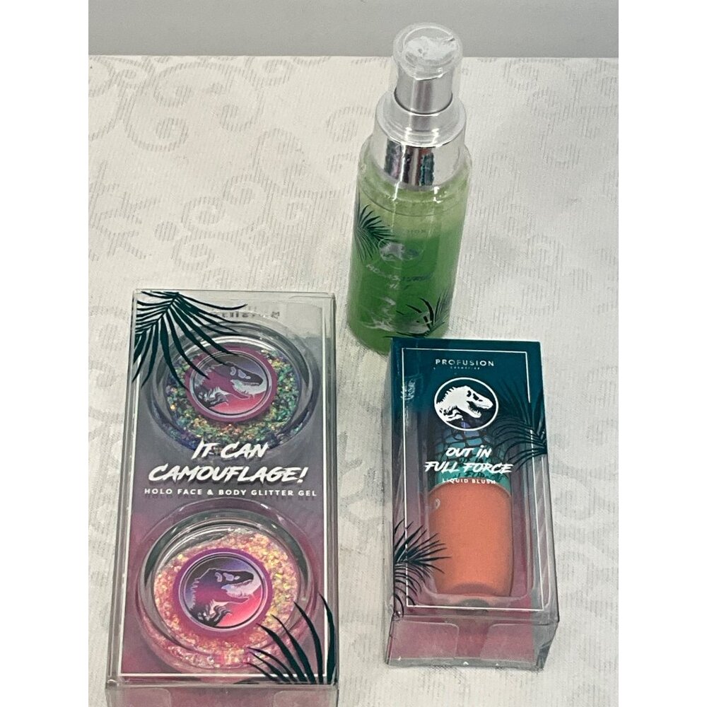Jurassic World X Profusion Liquid Blush,‎ Glitter Gel & Hyaluronic Setting Mist
